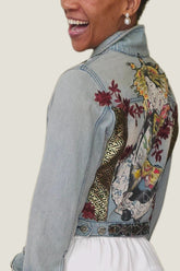 Oriental Girl Upcycled Denim Jacket - Missy & Molly